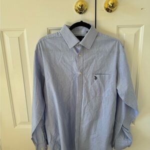 Blue US Polo Assn. long sleeve button up shirt
Size Large, slim fit